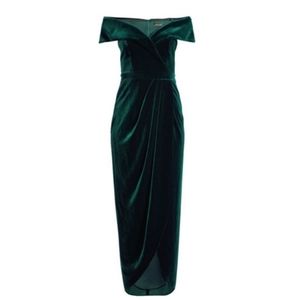 Xscape Hunter Green Velvet Dress